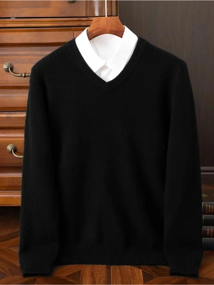 Maglione scollo V uomo